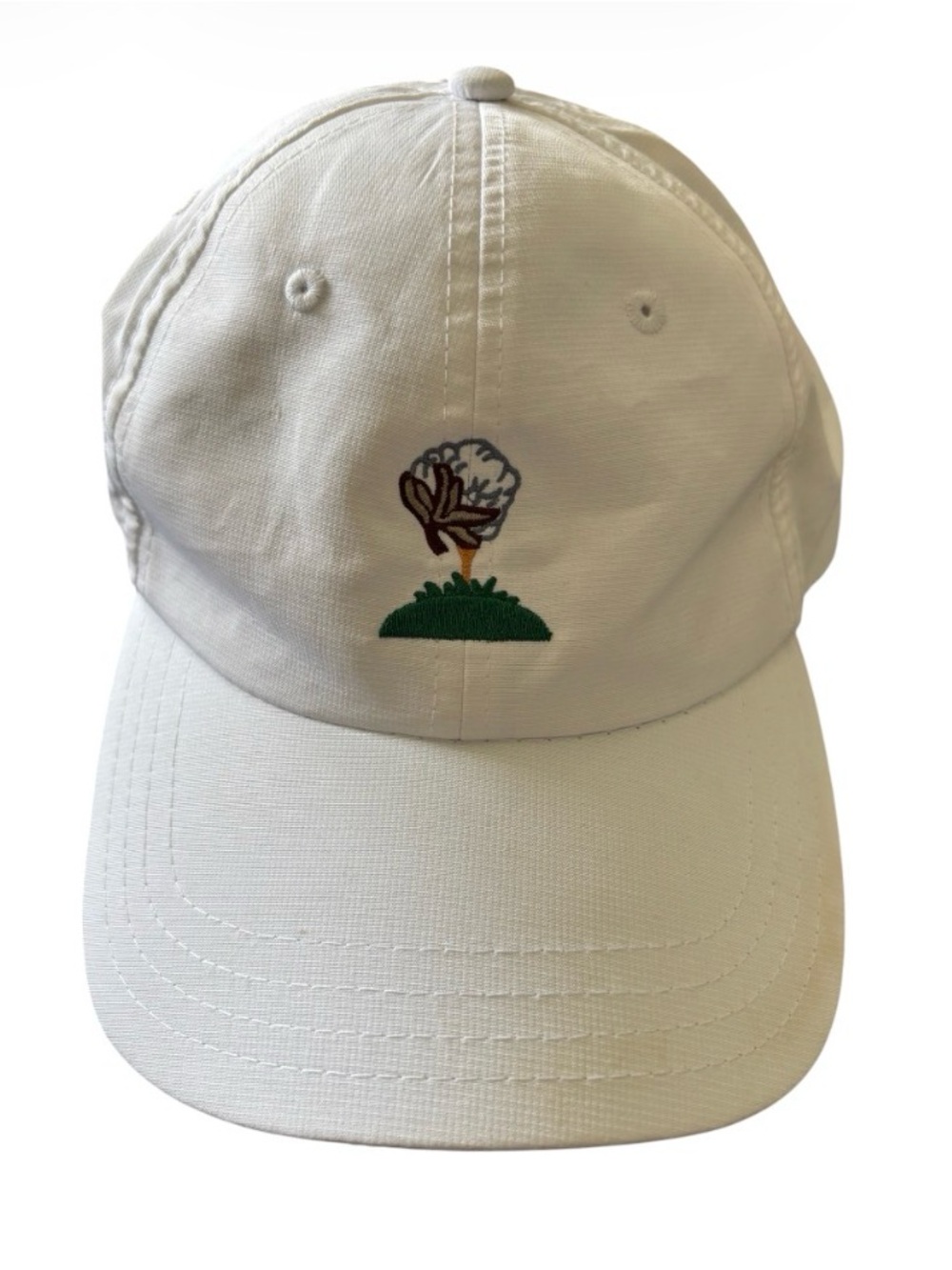 Pukka White Golf Hat Embroidered Motif One Size with Adjustable Strap